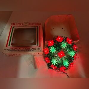 16 LITES
BLINKING
POINSETTIA TREE TOP,